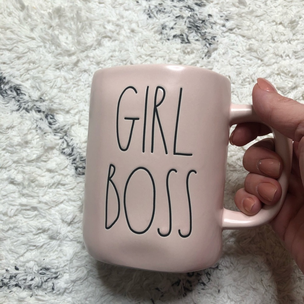 Rae Dunn Pink Girl Boss coffee tea mug new! Rare - Picture 3 of 6